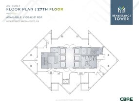 801 K St, Sacramento, CA à louer Plan d’étage- Image 1 de 1