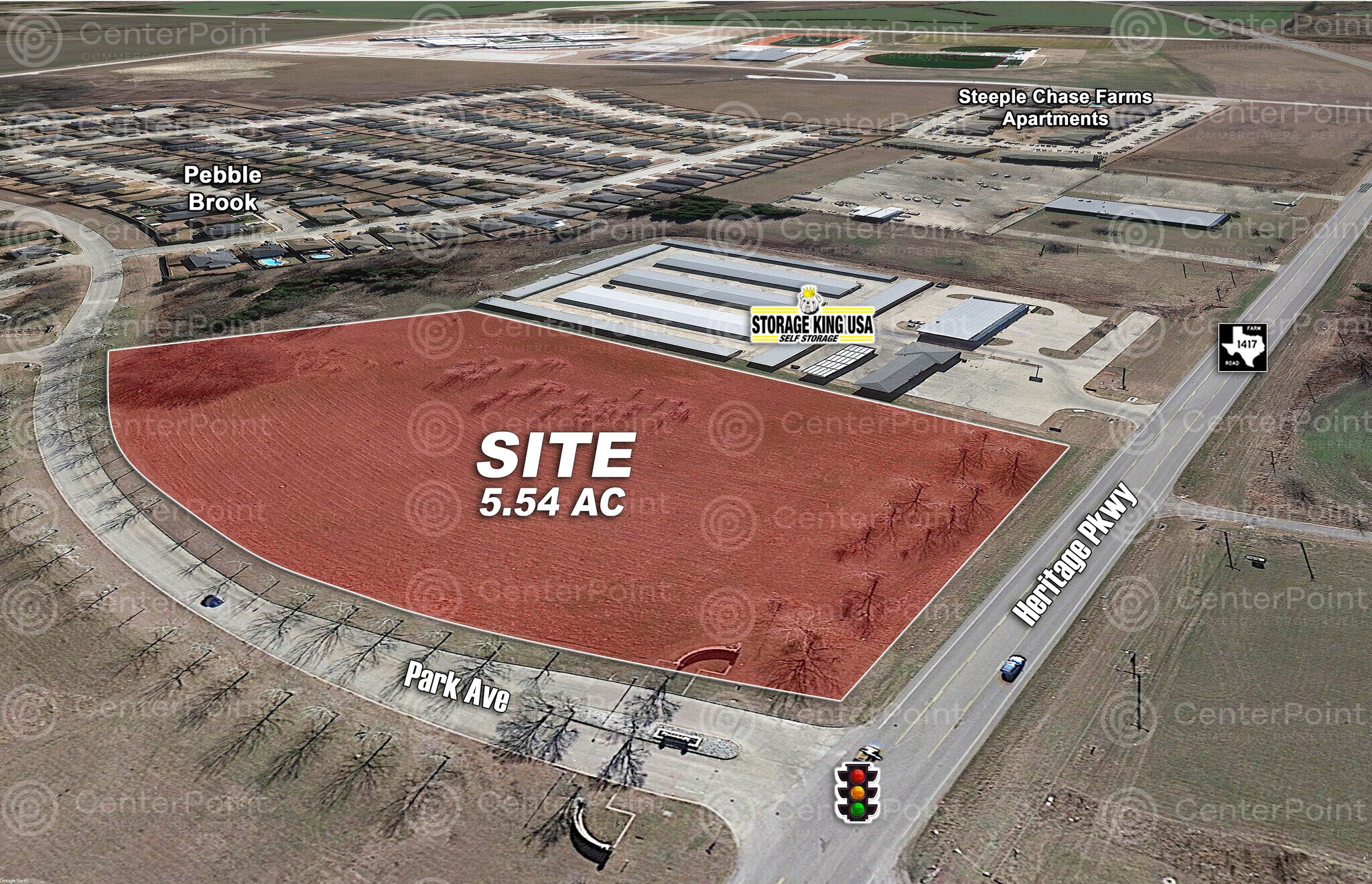 S Highway 1417 & Park Ave, Sherman, TX for sale Aerial- Image 1 of 5