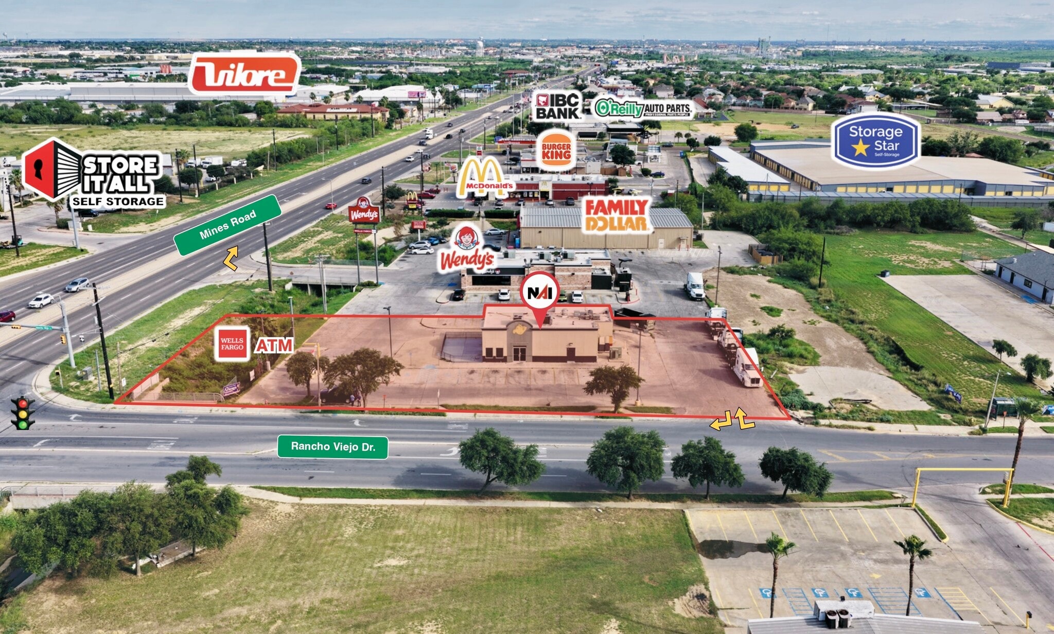 611 Rancho Viejo Dr, Laredo, TX for lease Aerial- Image 1 of 17