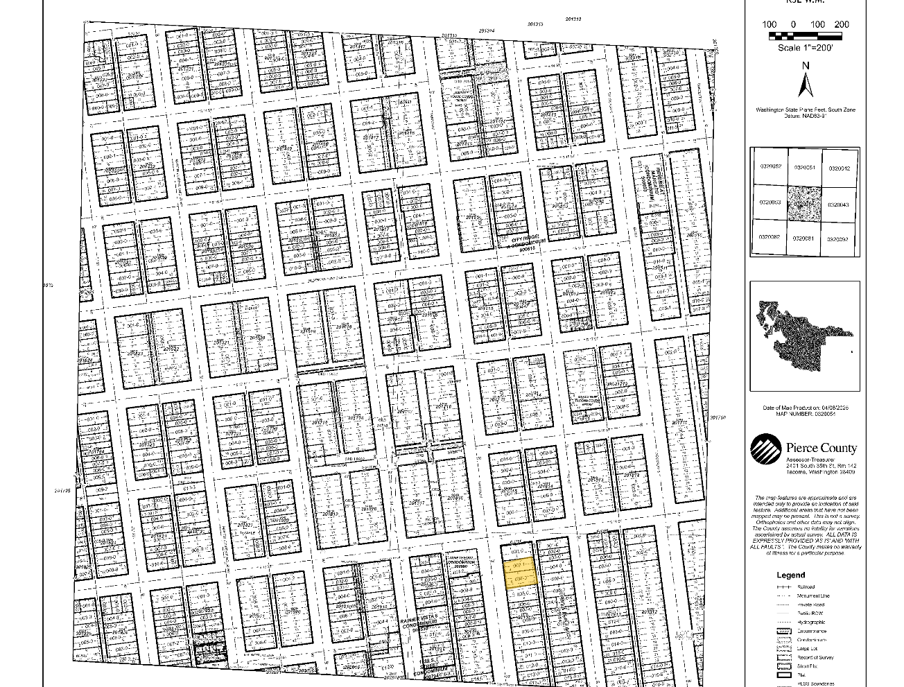 1909 Yakima Ave, Tacoma, WA à vendre Plan cadastral- Image 1 de 2
