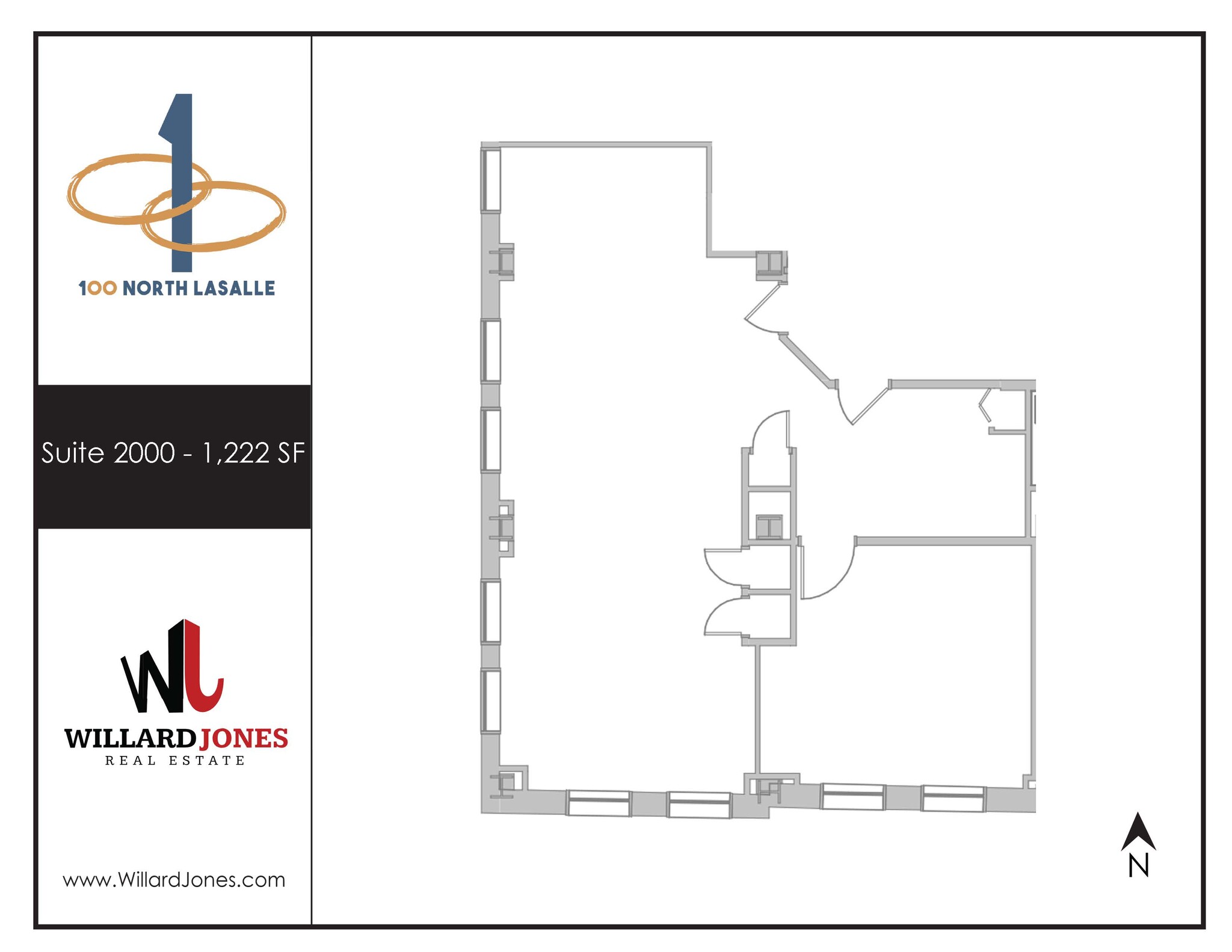 100 N LaSalle St, Chicago, IL for lease Floor Plan- Image 1 of 1