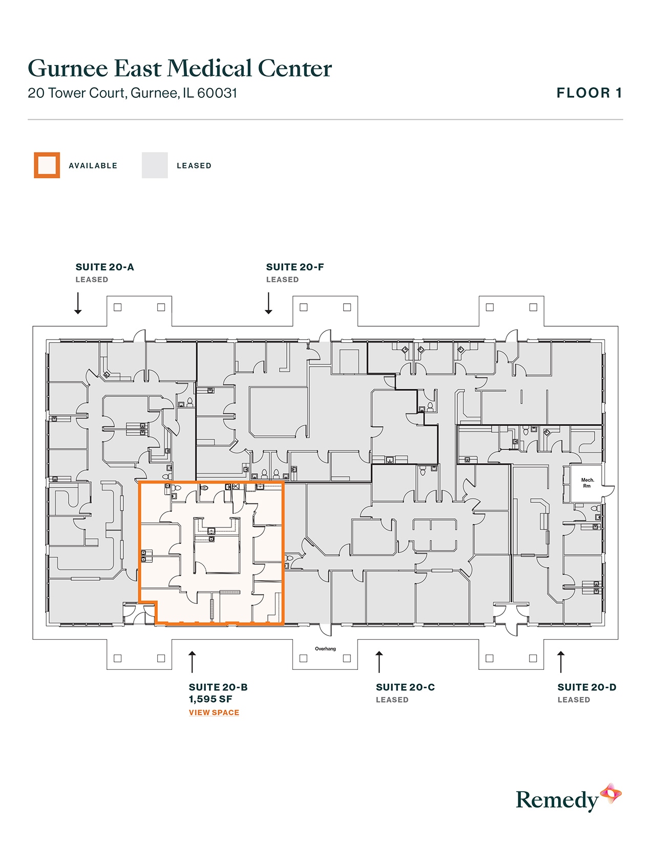 3 S Greenleaf Ave, Gurnee, IL à louer Plan d’étage- Image 1 de 1