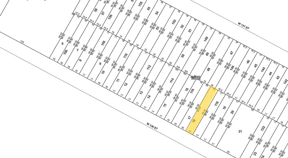 229 W 136th St, New York, NY à vendre - Plan cadastral - Image 3 de 9
