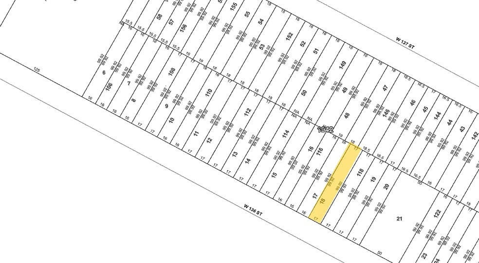 229 W 136th St, New York, NY for sale - Plat Map - Image 3 of 9