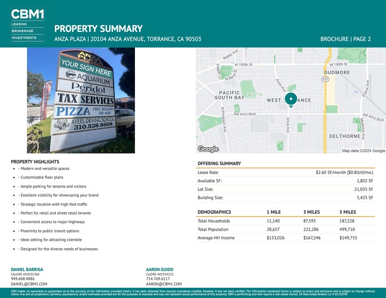 20100-20120 Anza Ave, Torrance, CA à louer - Photo du b timent - Image 2 de 8