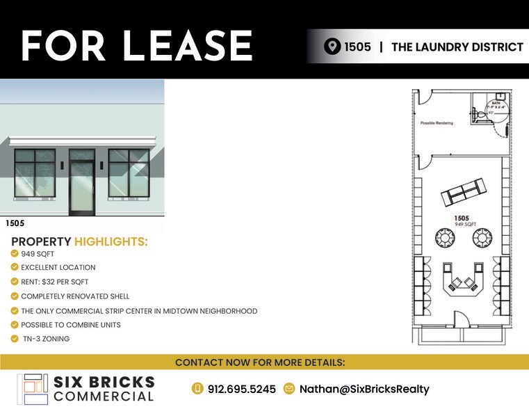 1501-1509 Paulsen St, Savannah, GA à louer - Photo du bâtiment - Image 2 de 7