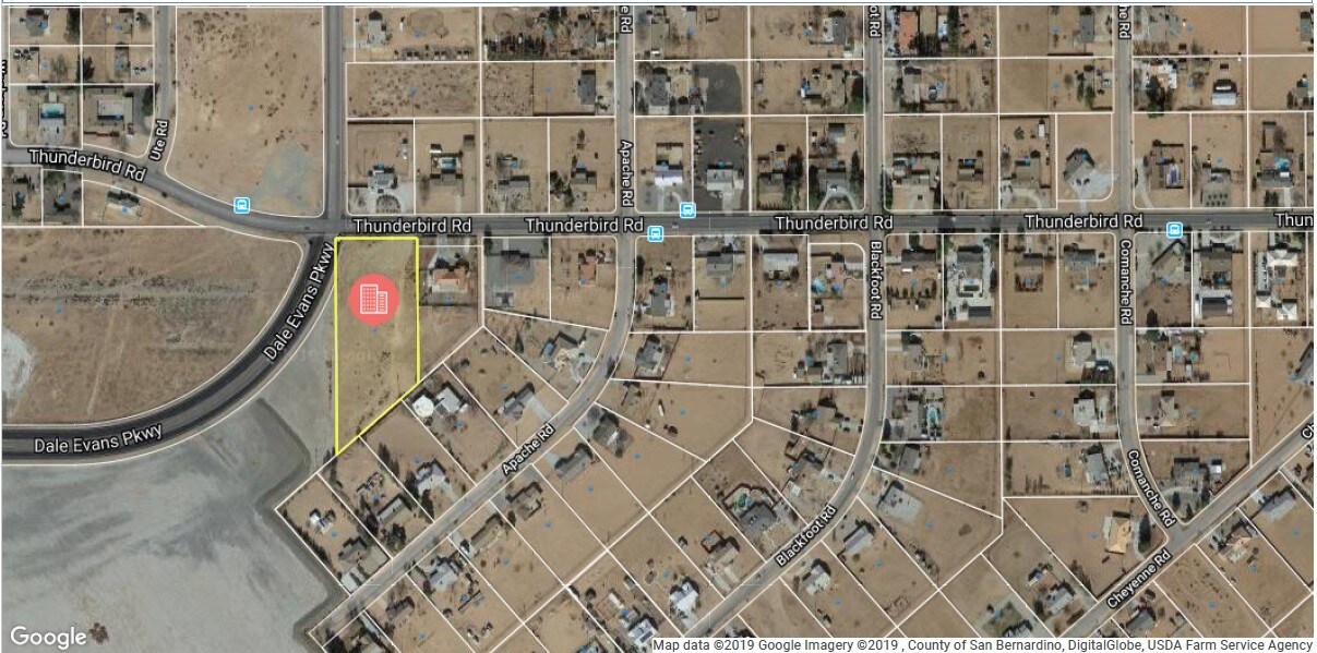 Thunderbird Rd & Dale Evans Pkwy, Apple Valley, CA for sale Aerial- Image 1 of 4