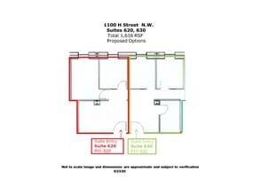 1100 H St NW, Washington, DC à louer Plan d’étage- Image 1 de 6