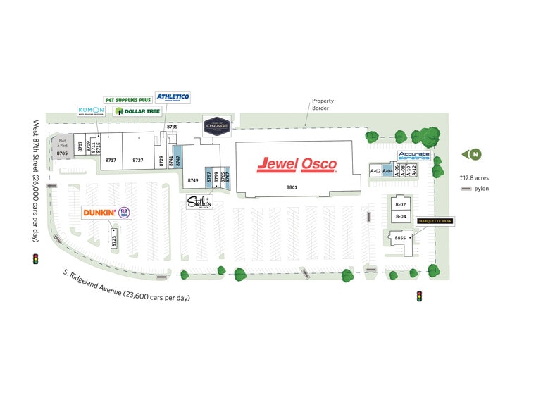 8707-8767 Ridgeland Ave, Oak Lawn, IL for lease - Site Plan - Image 3 of 21