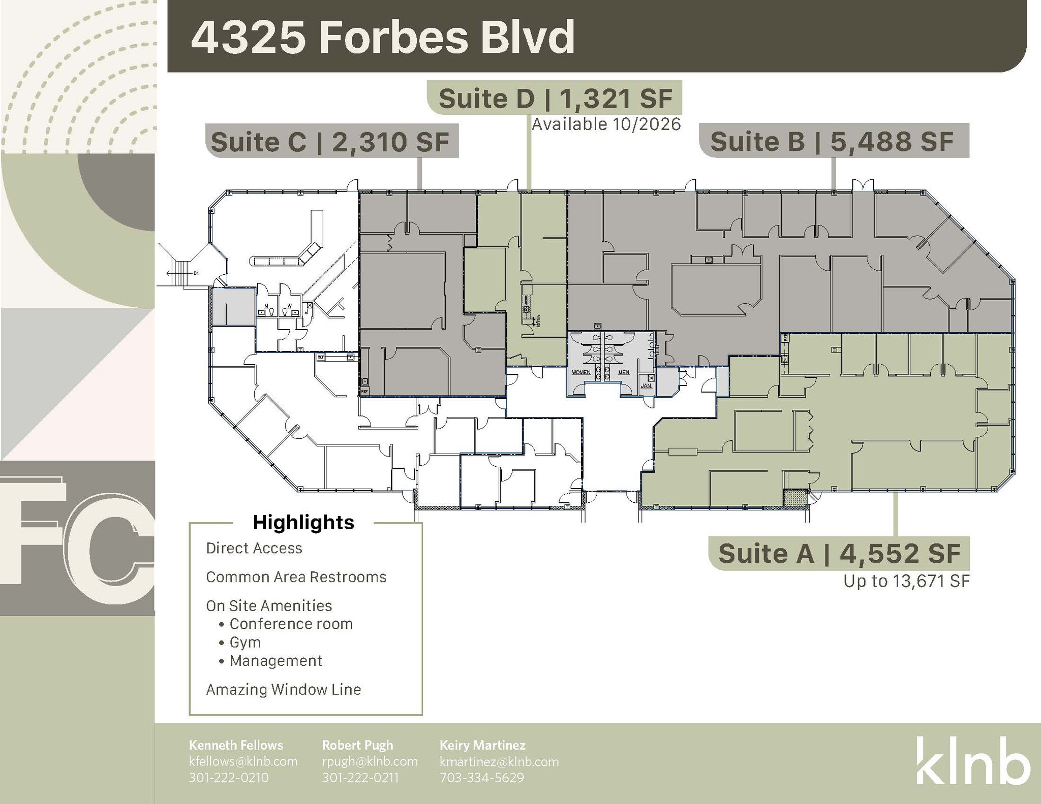 4315-4325 Forbes Blvd, Lanham, MD for lease Floor Plan- Image 1 of 4