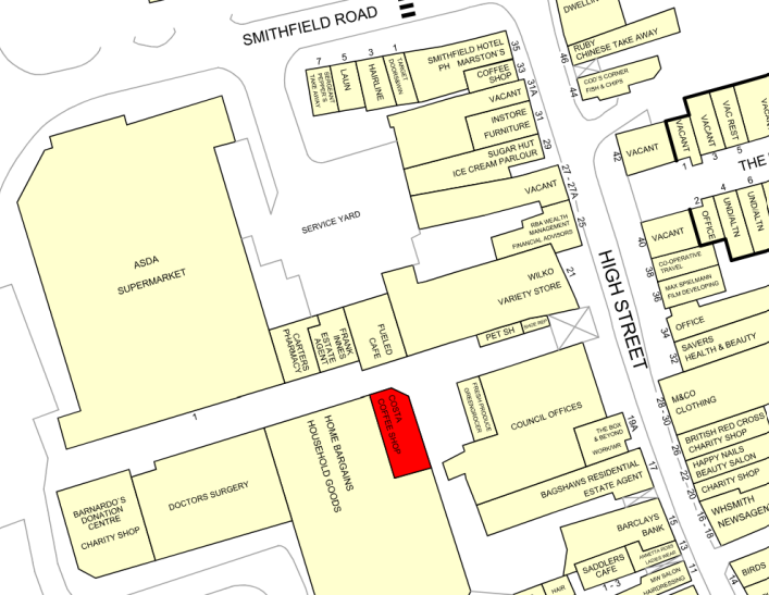 Carters Sq, Uttoxeter à louer Goad Map- Image 1 de 1