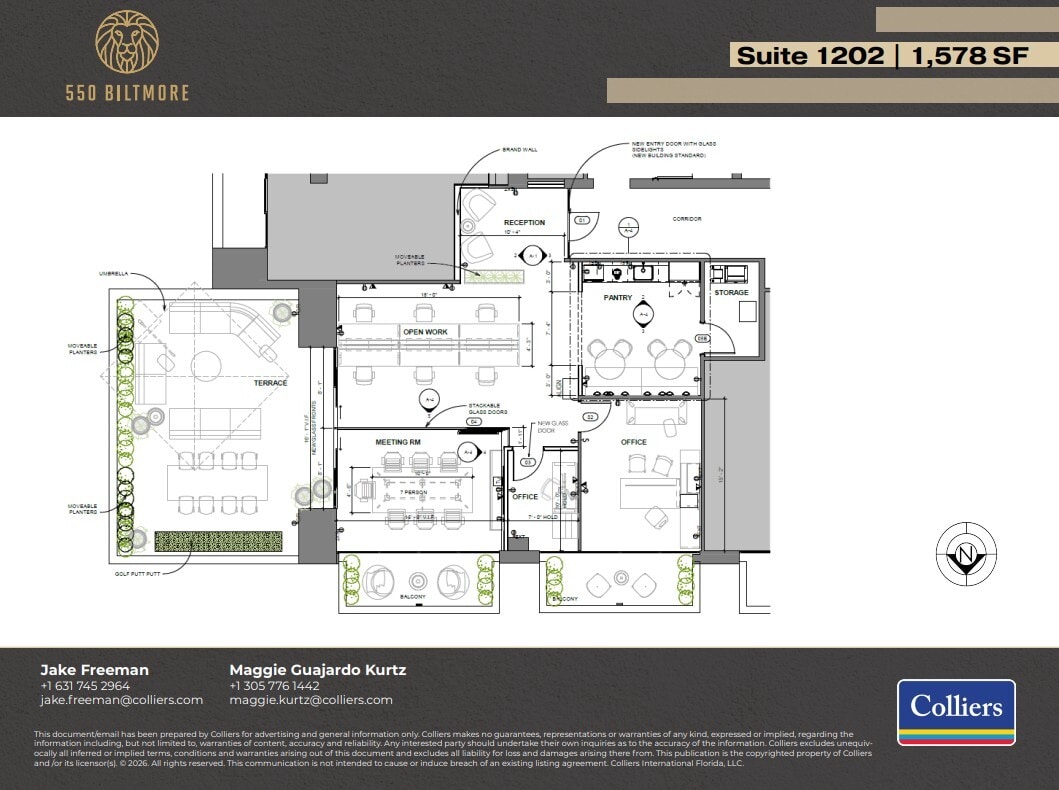 550 Biltmore Way, Coral Gables, FL for lease Floor Plan- Image 1 of 5