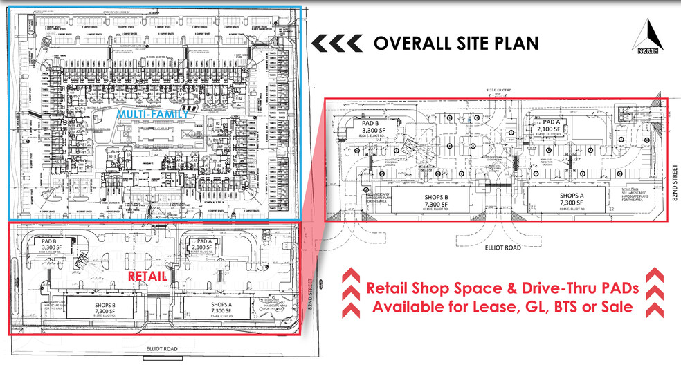 NWC of 82nd St & Elliot Rd, Mesa, AZ à louer - Plan de site - Image 2 de 4