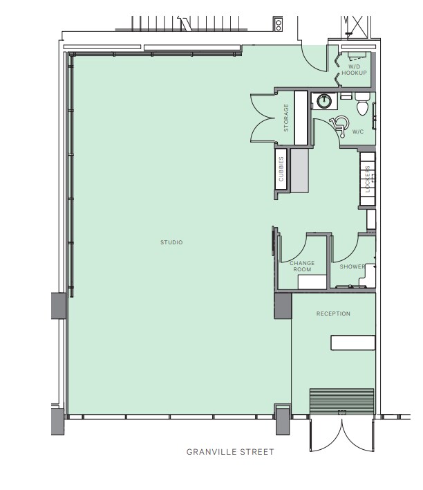 1340 Granville St, Vancouver, BC à louer Plan d’étage- Image 1 de 1