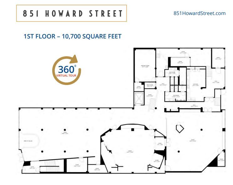 851-853 Howard St, San Francisco, CA à louer Plan d’étage- Image 1 de 1