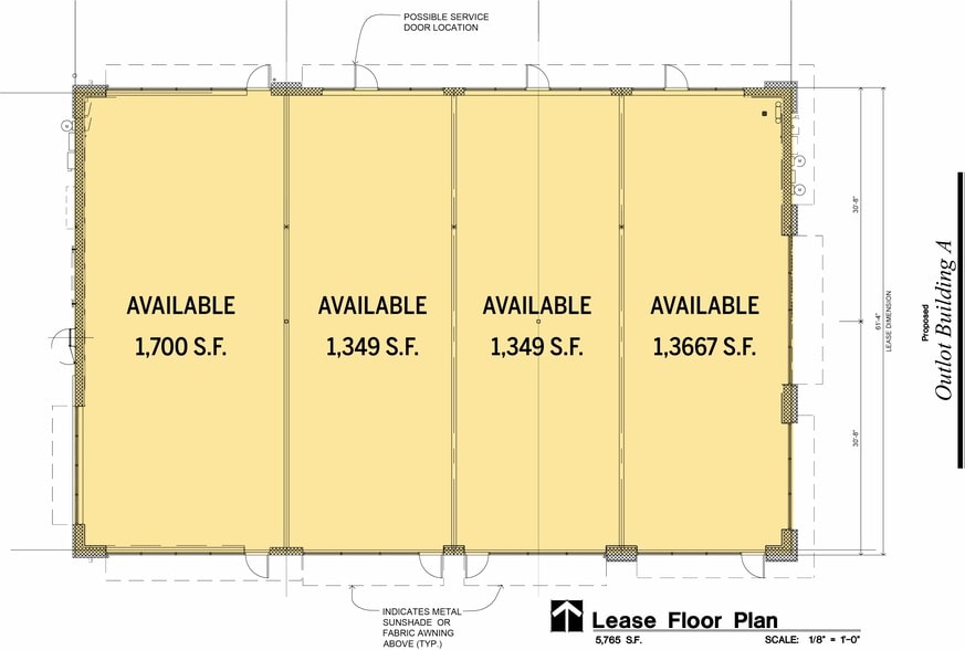 7019 E Michigan Ave, Saline, MI for lease - Floor Plan - Image 1 of 2