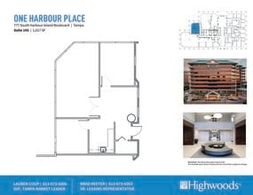 777 S Harbour Island Blvd, Tampa, FL à louer Plan d’étage- Image 1 de 1
