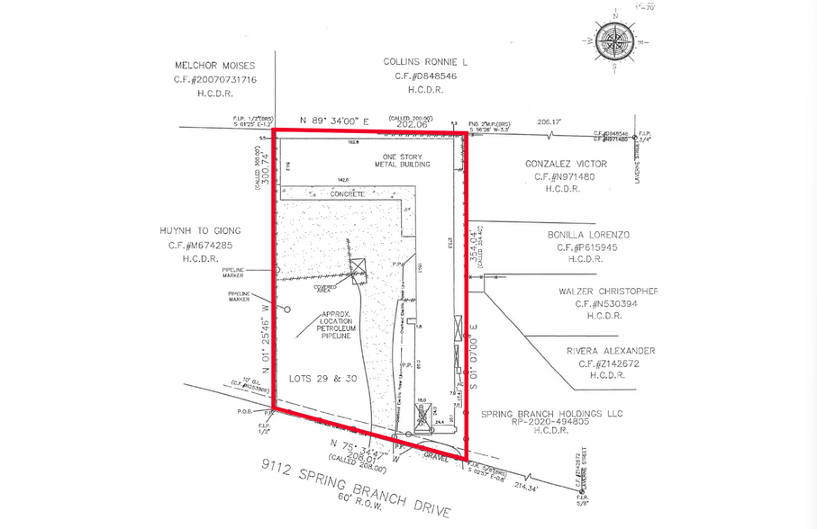 9112 Spring Branch Dr, Houston, TX à vendre - Plan cadastral - Image 3 de 3