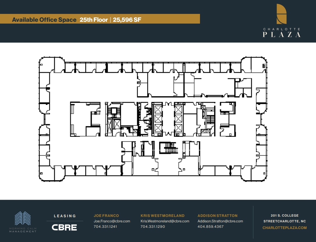 201 S College St, Charlotte, NC à louer Plan d’étage- Image 1 de 1