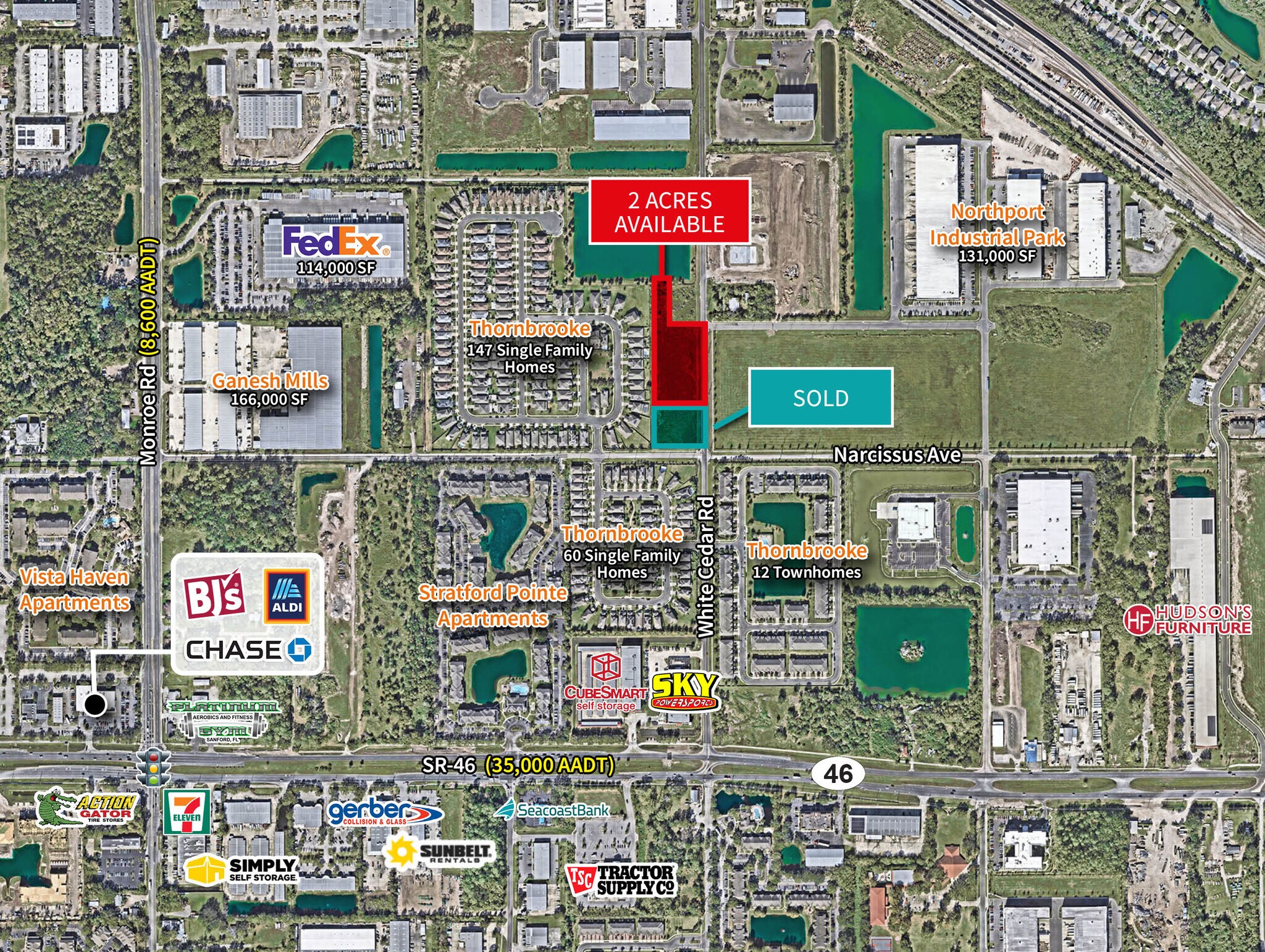 State Road 46 & N White Cedar Road, Sanford, FL for sale Primary Photo- Image 1 of 2