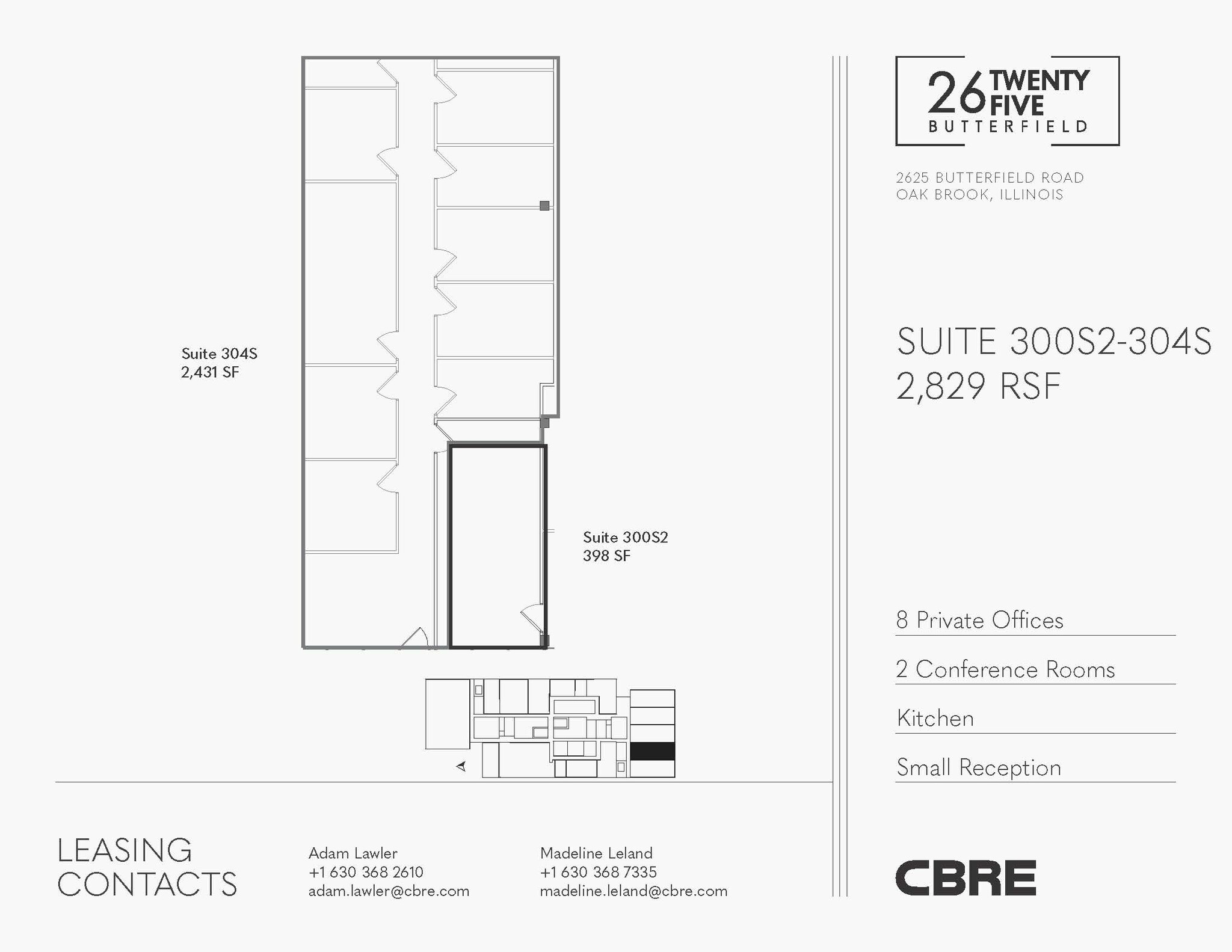 2625 Butterfield Rd, Oak Brook, IL for lease Floor Plan- Image 1 of 4