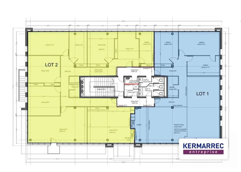 Office in Rennes for lease - Floor Plan - Image 2 of 2