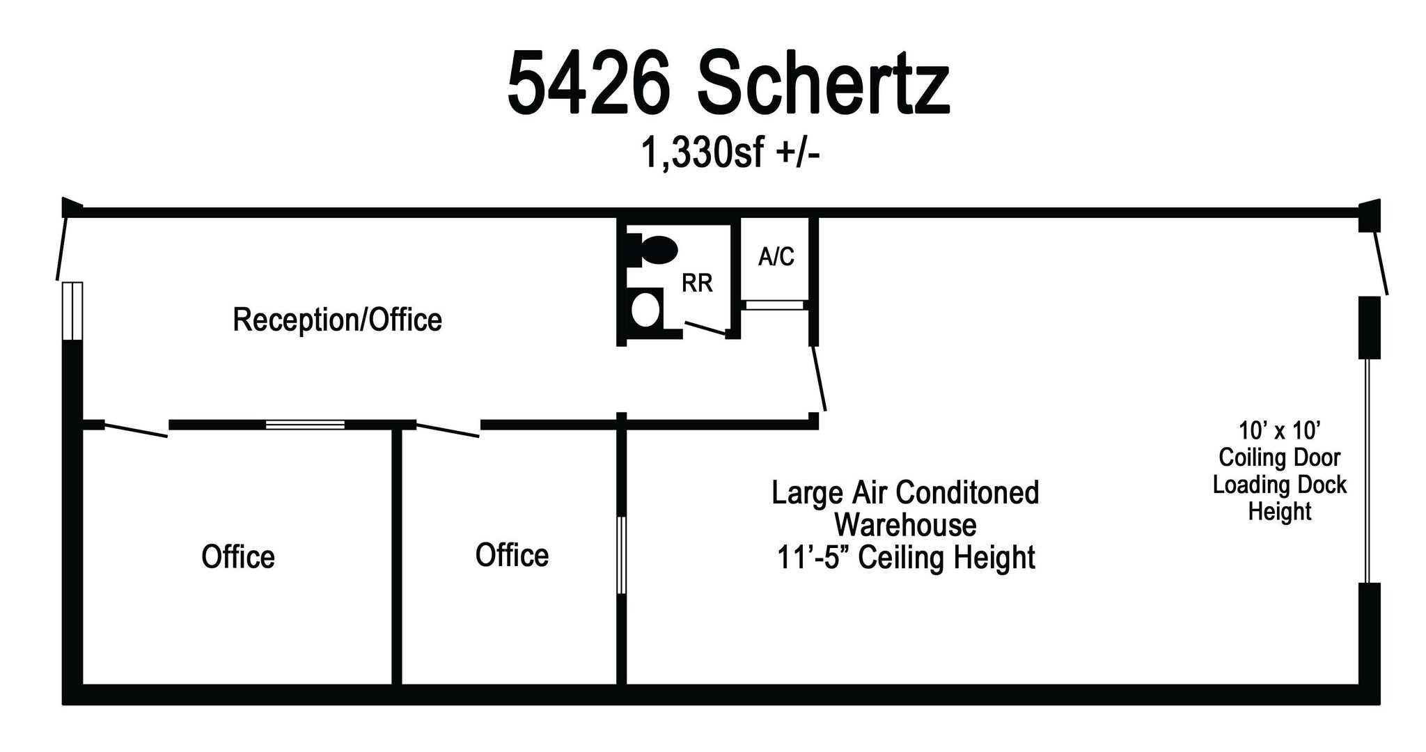 5426-5440 Schertz Rd, San Antonio, TX à louer Plan d’étage- Image 1 de 1