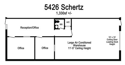 5426-5440 Schertz Rd, San Antonio, TX à louer Plan d’étage- Image 1 de 1