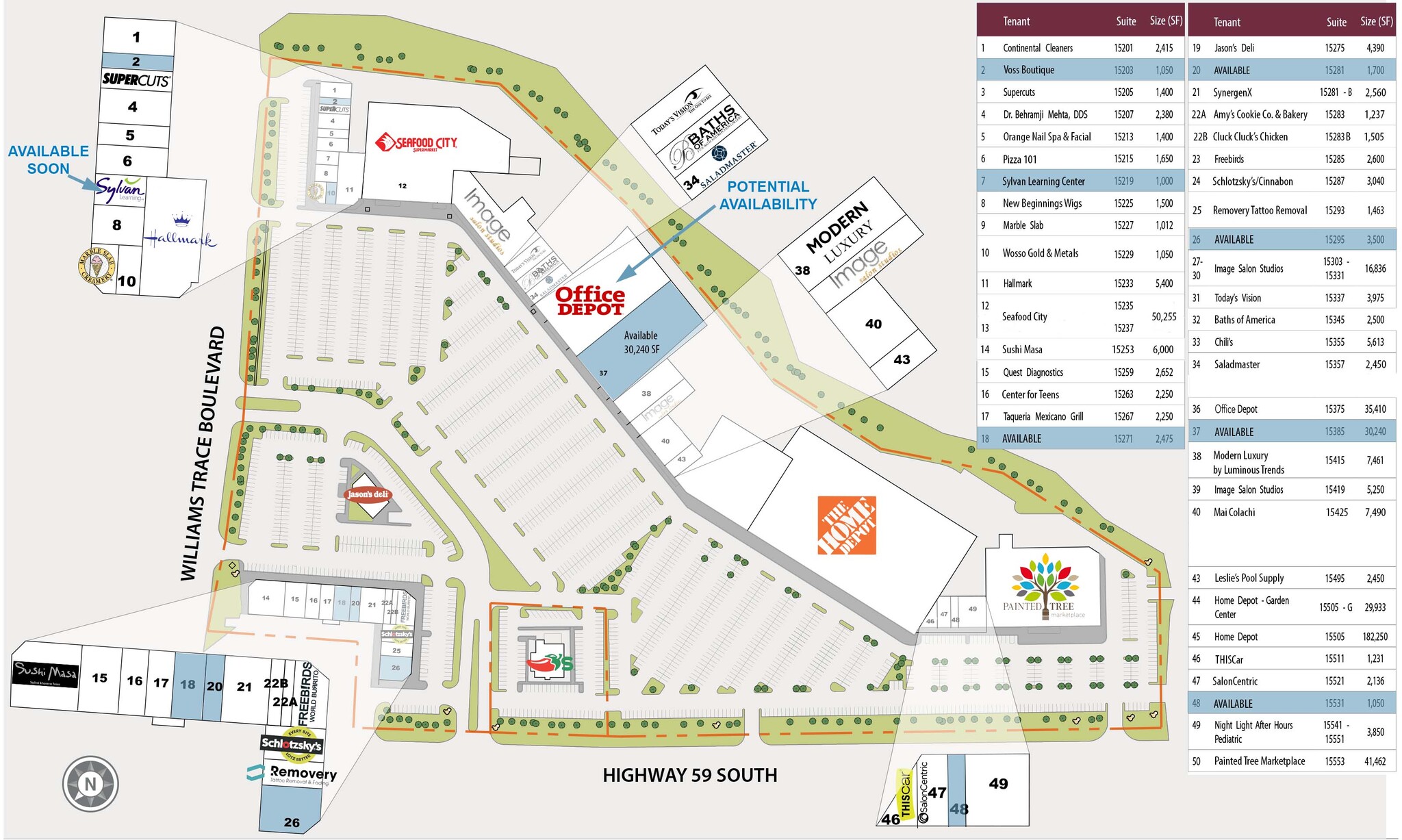 15201-15555 Southwest Fwy, Sugar Land, TX à louer Plan de site- Image 1 de 1
