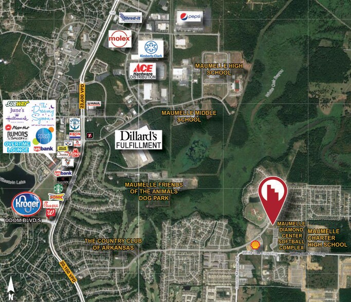 1020 Country Club, Maumelle, AR à vendre - Aérien - Image 2 de 3