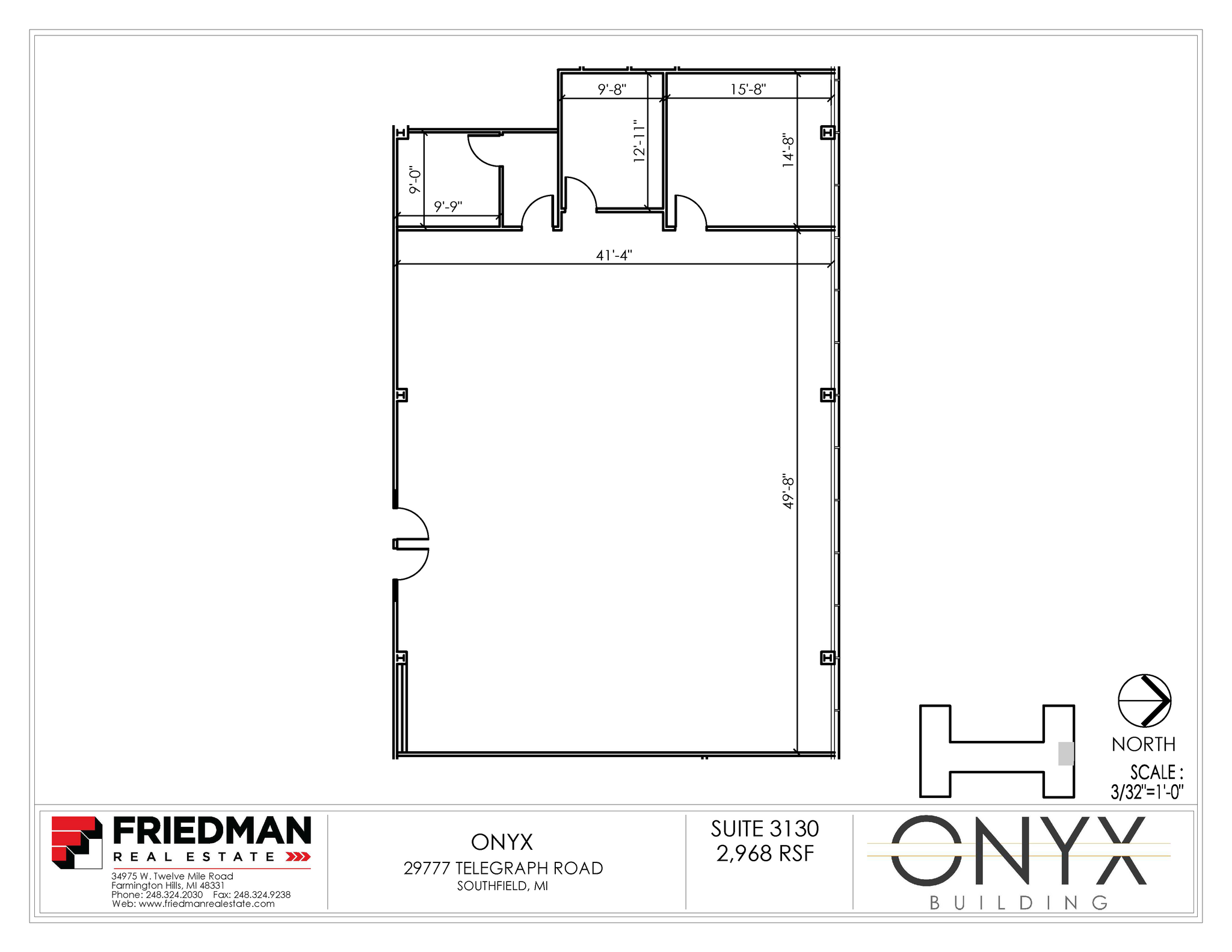 29777 Telegraph Rd, Southfield, MI for lease Floor Plan- Image 1 of 2