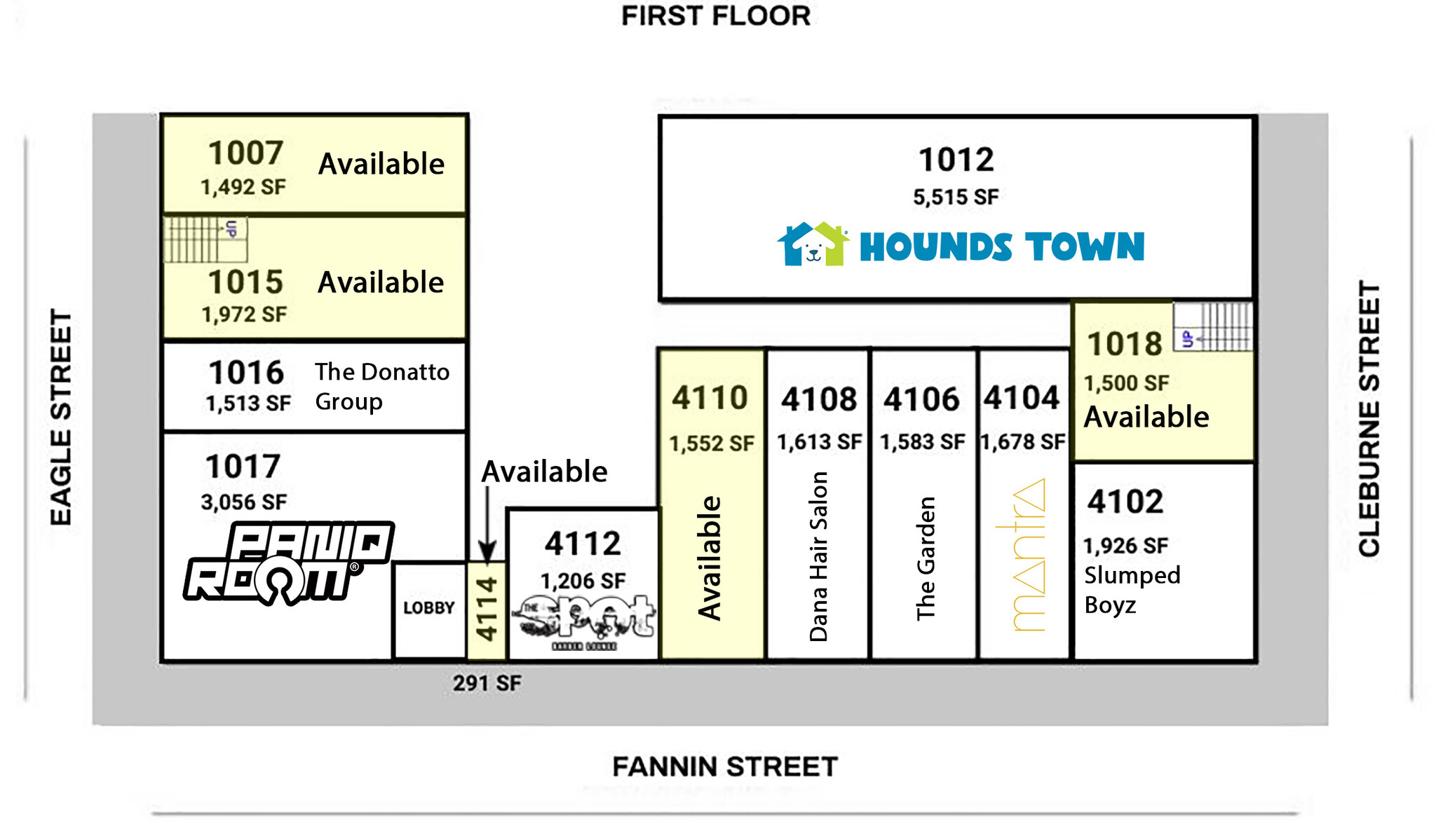 4104-4118 Fannin St, Houston, TX à louer Plan de site- Image 1 de 1