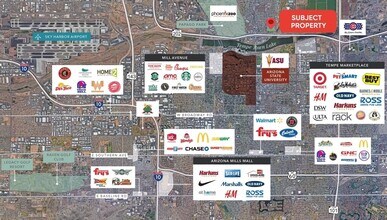 1211 E Curry Rd, Tempe, AZ - AERIAL  map view