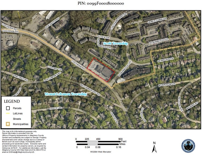 1600 Cochran Rd, Pittsburgh, PA for lease - Plat Map - Image 3 of 3