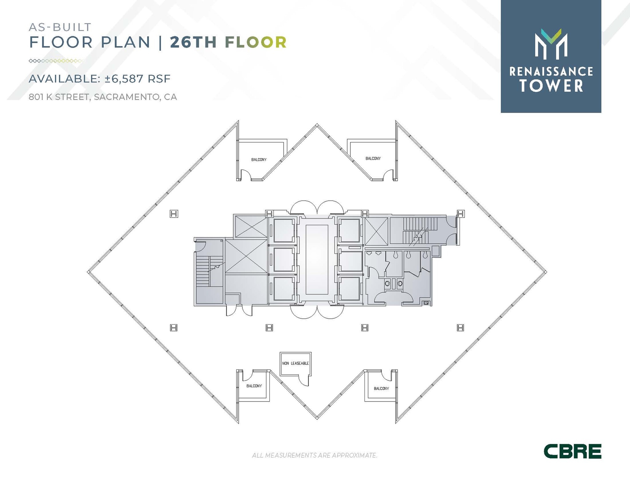 801 K St, Sacramento, CA à louer Plan d’étage- Image 1 de 1