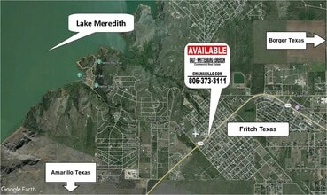 609 W Broadway St, Fritch, TX - AERIAL  map view