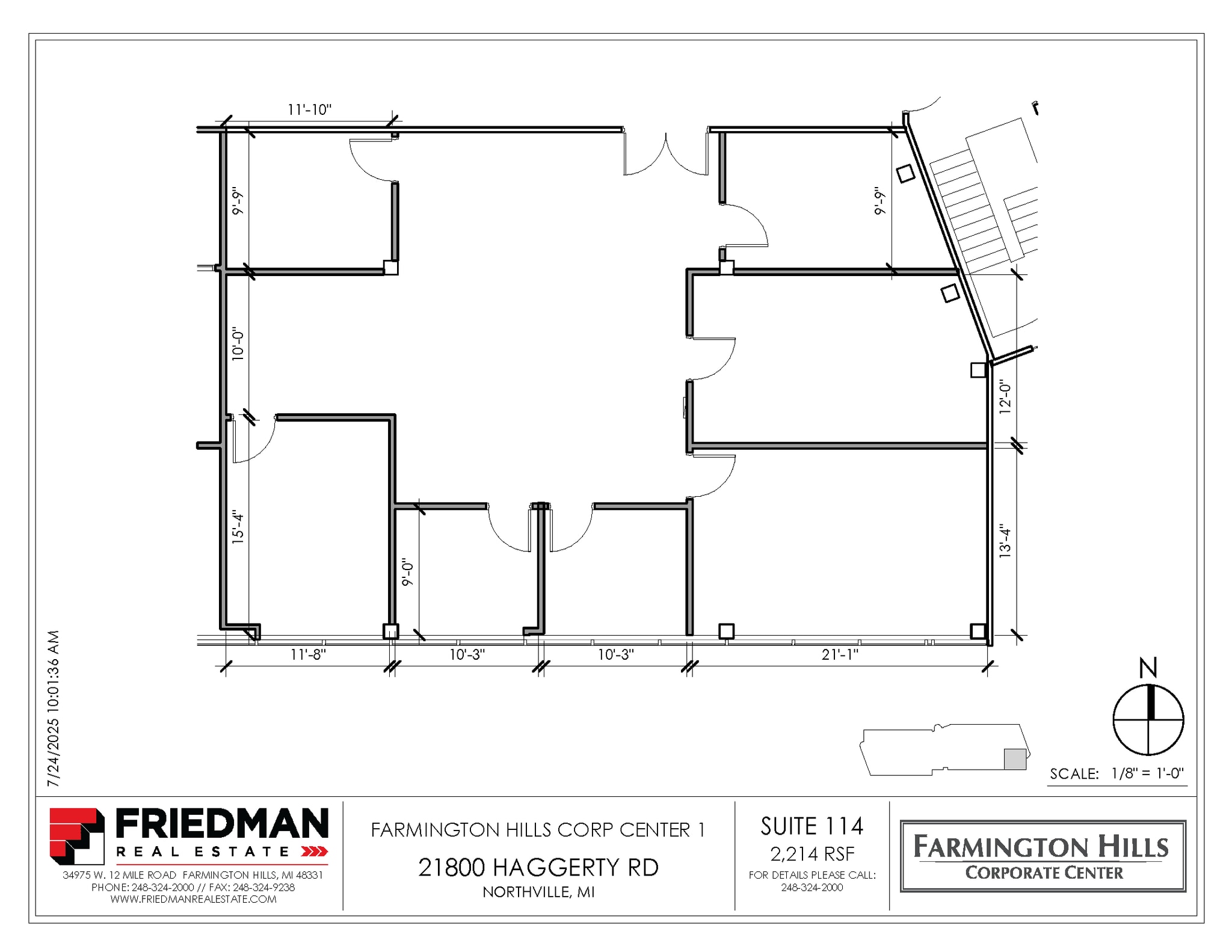 21800 Haggerty Rd, Northville, MI for lease Floor Plan- Image 1 of 2