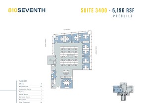 810 Seventh Ave, New York, NY à louer Plan d  tage- Image 1 de 1