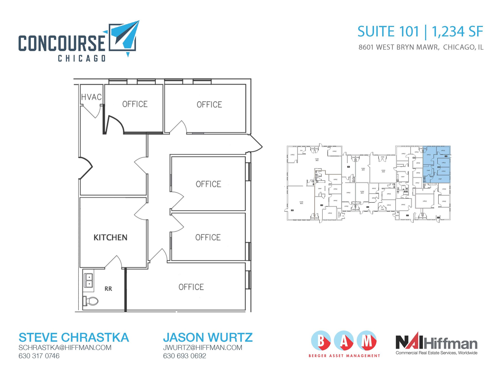 8601 W Bryn Mawr Ave, Chicago, IL for lease Floor Plan- Image 1 of 1