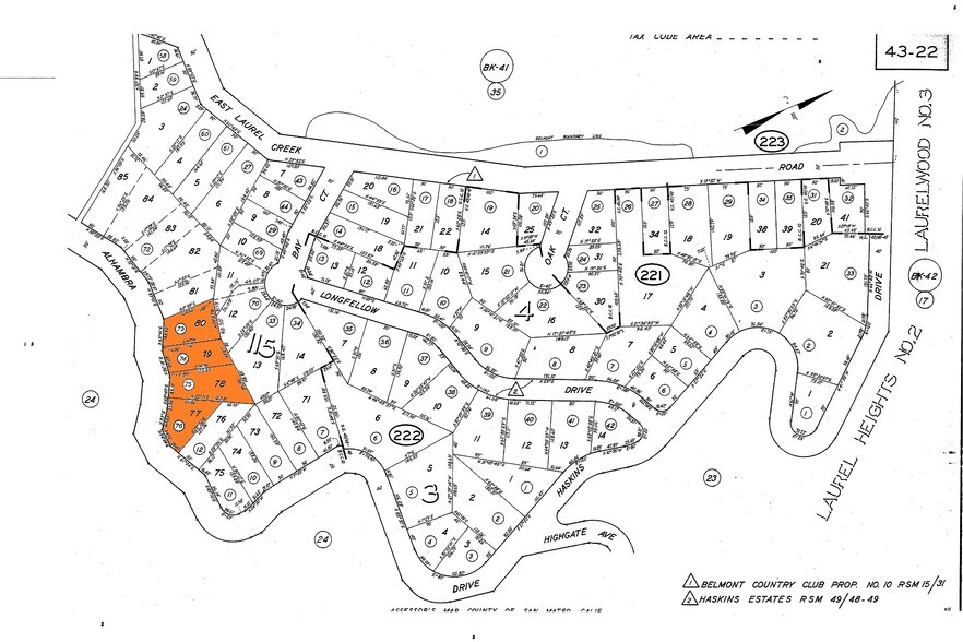 43222740 Alhambra Dr, Belmont, CA à vendre - Plan cadastral - Image 1 de 1