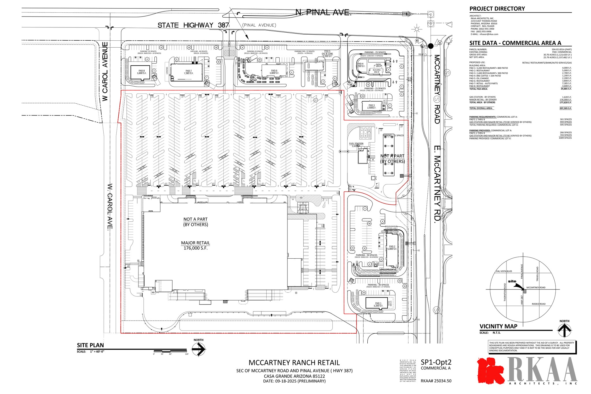 SEC Pinal Ave & McCartney Rd, Casa Grande, AZ for lease Site Plan- Image 1 of 2