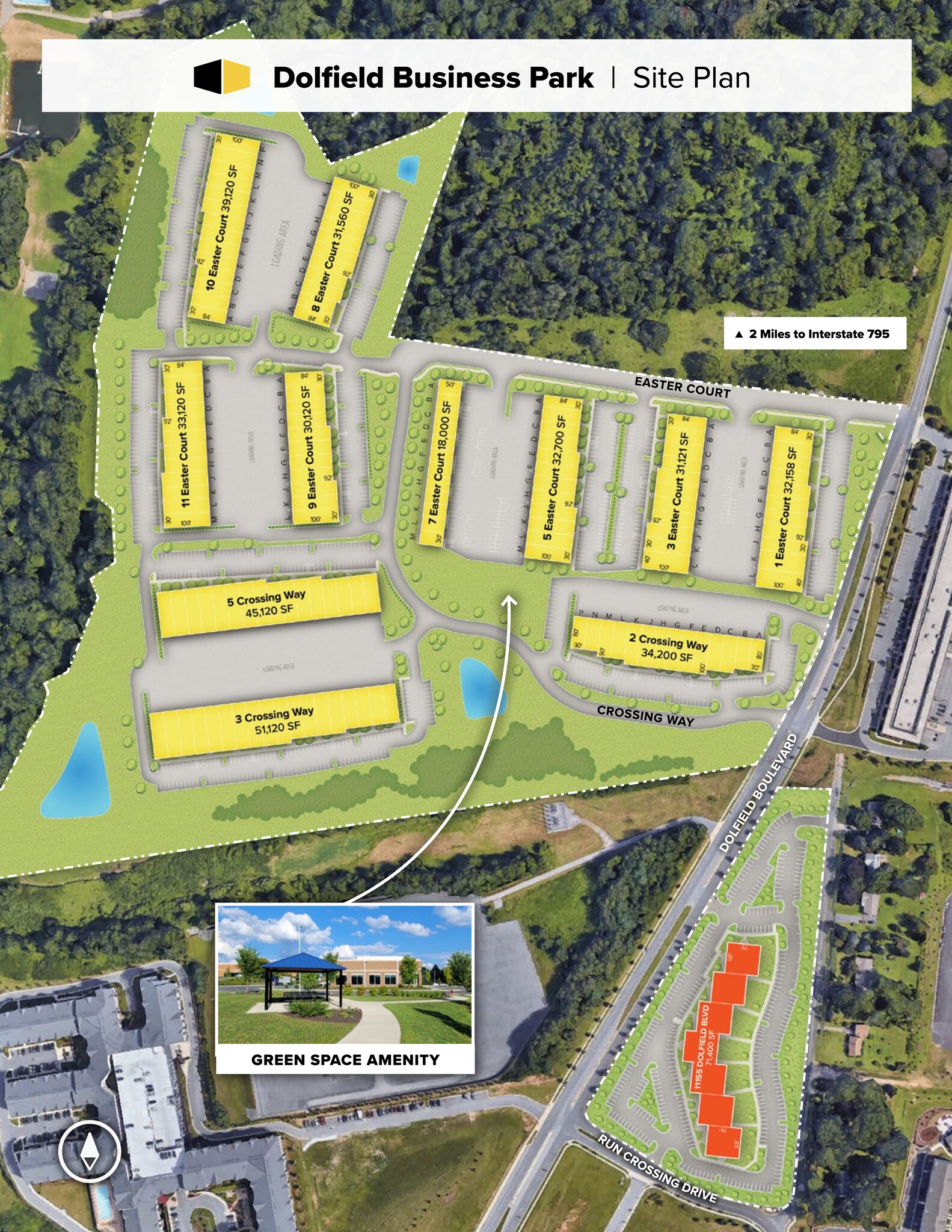 2 Crossing Way, Owings Mills, MD à louer Plan de site- Image 1 de 2