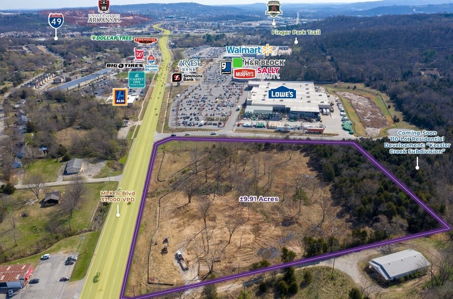 Martin Luther King Blvd blvd, Fayetteville, AR for sale - Aerial - Image 2 of 5