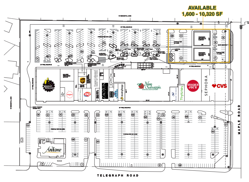 4135-4145 W Maple Rd, Bloomfield Hills, MI à louer Plan d’étage- Image 1 de 1