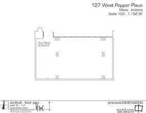 127 W Pepper Pl, Mesa, AZ for lease Floor Plan- Image 1 of 2