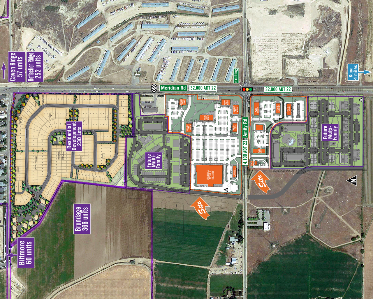 4690 S Meridian Rd, Meridian, ID for lease Aerial- Image 1 of 5