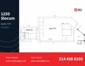 1250 Slocum St, Dallas, TX à louer Plan d’étage- Image 1 de 1