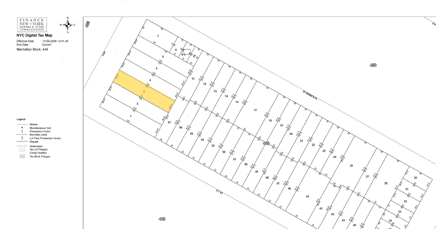 122 2nd Ave, New York, NY à vendre Plan cadastral- Image 1 de 1