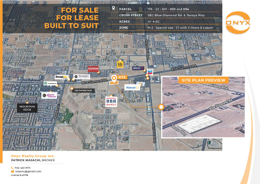 Sec Of Blue Diamond & Tenaya Way, Las Vegas, NV for sale Building Photo- Image 1 of 2