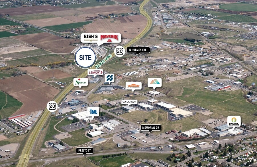 3855 N 5th E, Idaho Falls, ID for sale - Aerial - Image 3 of 3